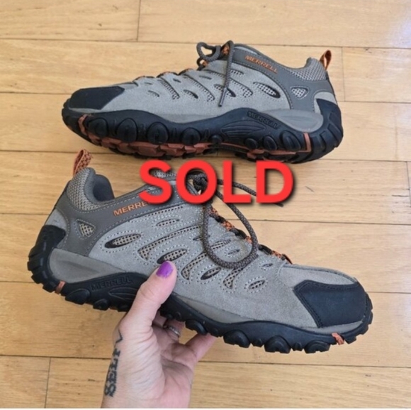 MerrellCross lander 2 tan brown suede hiking sneakersMENS 10.5